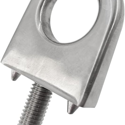 Single Shank Bow Eye for Tow Lines or Boat Trailer Winch Hook, 3" Shank, 1" Diameter.