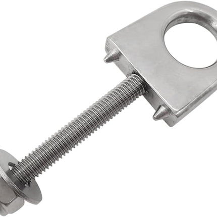 Single Shank Bow Eye for Tow Lines or Boat Trailer Winch Hook, 3" Shank, 1" Diameter.