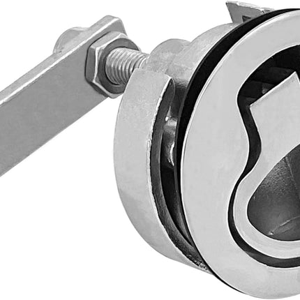 MARIEN 2PCS Marine Grade Stainless Steel Floor Buckle Hatch Latch Flush Turning Lift Handle Recessed Pull latchs.
