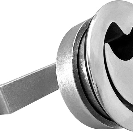 2Pcs Marine Grade Stainless Steel Floor Buckle Hatch Latch Flush Turning Lift Handle Recessed Pull Ring Non-Locking with Lock.