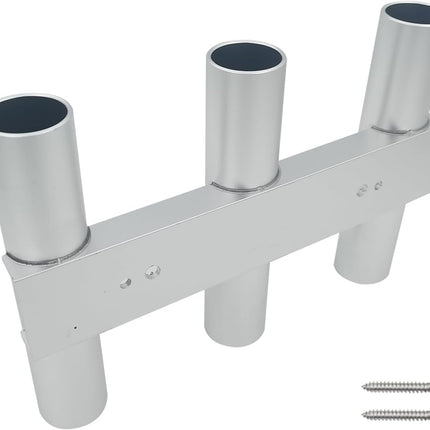 Aluminum Fishing Boat Rod Holder, 3 Link Tube Rack, Wall-Mounted Holders ,Tubes Linked Rack for Garage Boats & Yacht.