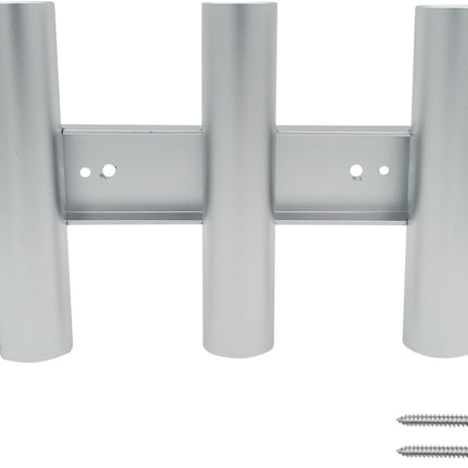 Aluminum Fishing Boat Rod Holder, 3 Link Tube Rack, Wall-Mounted Holders ,Tubes Linked Rack for Garage Boats & Yacht.