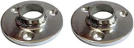 2Pcs 1-inch 90° Stainless Steel Floor Flange Pipe Decor Malleable Cast Fitting Boat Round Base Handrail Fittings Furniture DIY Wall.