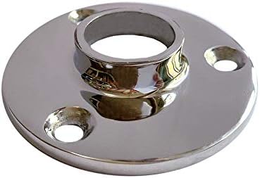 2Pcs 1-inch 90° Stainless Steel Floor Flange Pipe Decor Malleable Cast Fitting Boat Round Base Handrail Fittings Furniture DIY Wall.