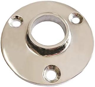 2Pcs 1-inch 90° Stainless Steel Floor Flange Pipe Decor Malleable Cast Fitting Boat Round Base Handrail Fittings Furniture DIY Wall.