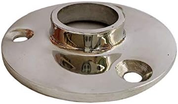 2Pcs 1-inch 90° Stainless Steel Floor Flange Pipe Decor Malleable Cast Fitting Boat Round Base Handrail Fittings Furniture DIY Wall.