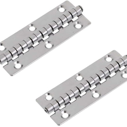 2PCS Marine Grade Stainless Steel 80 X 30 MM Boat Piano Hinge Continuous with Hole, Polished Finish Home Furniture Hardware Door.