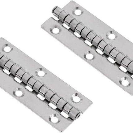 2PCS Marine Grade Stainless Steel 80 X 30 MM Boat Piano Hinge Continuous with Hole, Polished Finish Home Furniture Hardware Door.
