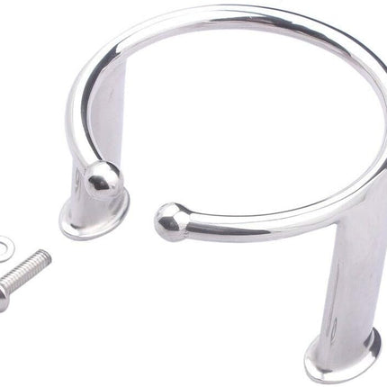 Stainless Steel Open Single Ring Boat Cup Drink Holder Polished for Camper RV Yacht.