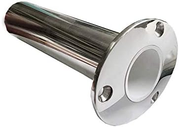Heavy Duty Stainless Steel 316 Deluxe Rod Holders with Drain , Flush Mount Fishing Pole Holders, 30 Degree.