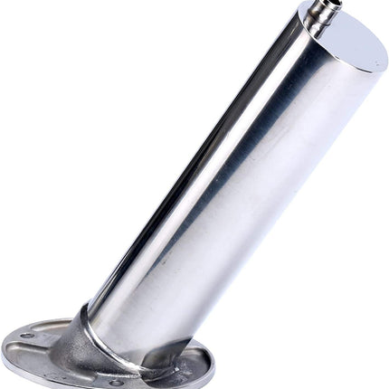 Heavy Duty Stainless Steel 316 Deluxe Rod Holders with Drain , Flush Mount Fishing Pole Holders, 30 Degree.