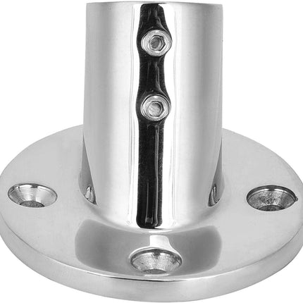 7/8'' 60 Degree Stainless Steel Boat Round Base Handrail Fittings.