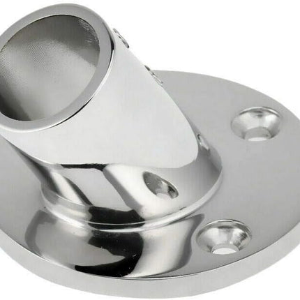 7/8'' 60 Degree Stainless Steel Boat Round Base Handrail Fittings.