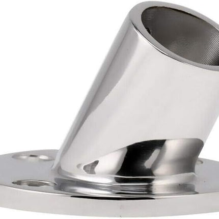 7/8'' 60 Degree Stainless Steel Boat Round Base Handrail Fittings.