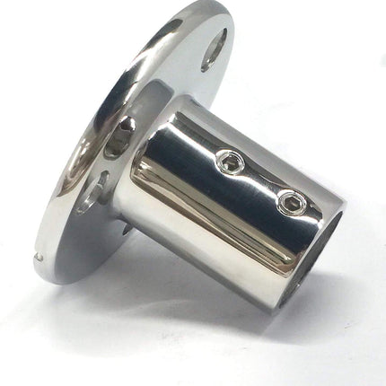 Stainless Steel Boat Round Base Handrail Fittings 90 Degree 1".