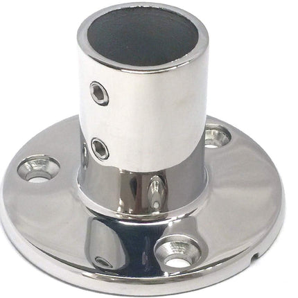 Stainless Steel Boat Round Base Handrail Fittings 90 Degree 1".
