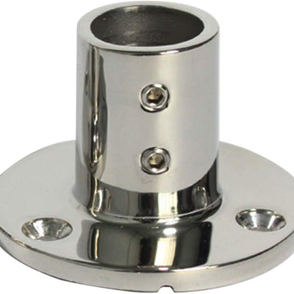 Stainless Steel Boat Round Base Handrail Fittings 90 Degree 1".