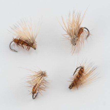 Elk Hair Caddis Fly Kit, 10-Pack Caddisflies Dry Trout Flies Fishing Lures Assortment with Storage Box, Size 16/18 for 16.