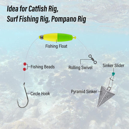 Pyramid Sinkers Fishing Weights Sinkers, Saltwater Freshwater Lead Weight Sinker for Ocean Surf Gear Catfish Tackle 1oz 2oz 3oz 4oz 5oz 6oz 8oz 10oz 12oz 16oz 32oz  10 Pack Kit: 1oz*3, 2oz*3, 3oz*2,.