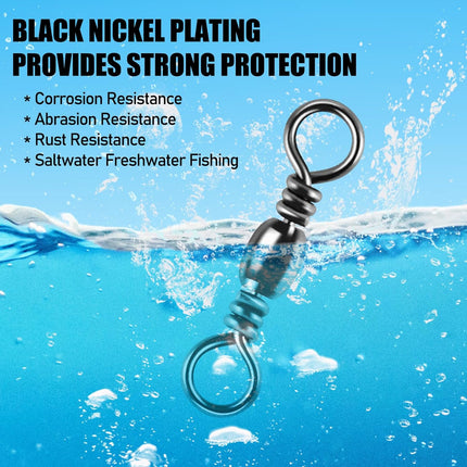50-Pack Fishing Power Speed Clips 25LB Buy with 100-Pack Barrel Swivels 30LB.