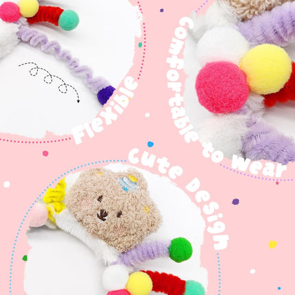 Cute Headband for Toddler Girls, Crazy Hair Day Accessories Kids, Stocking Stuffer Little Girl, Girls Washing Face and Skincare, 1 PCS.