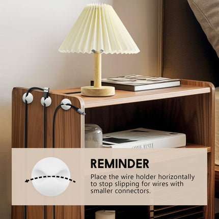 Cable Clips, Cord Holder, Adhesive Wire Holder for Management, Phone Charger, Desk, Wall, Nightstand and Office, White 9 PCS.