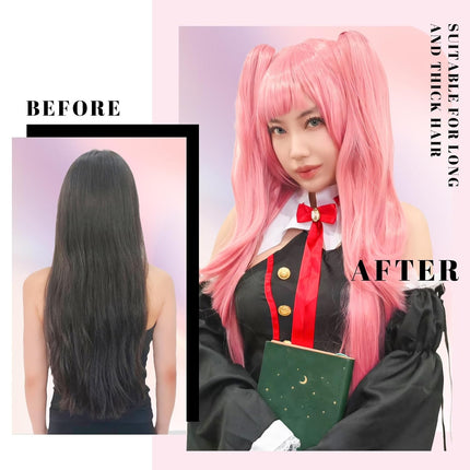 Hair Net for Wig, Wig Caps Women Long Hair, Halloween Cosplay, Black 2 PCS.