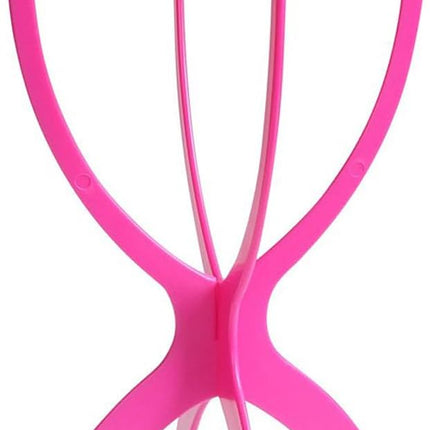 Wig Stand for Wigs, Plastic Holder, Pink 1 PCS.