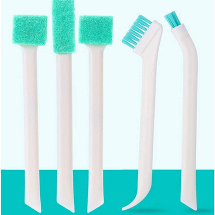 5Pcs Household Cleaning Brushes,Precision Brush Kit/Cleaning Tools, for Corner Stain Dirt Clean Brush,Deep Detail Crevice Cleaner Set,ABS+Non-Woven 5Pcs/Set.