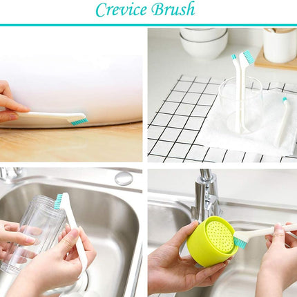 5Pcs Household Cleaning Brushes,Precision Brush Kit/Cleaning Tools, for Corner Stain Dirt Clean Brush,Deep Detail Crevice Cleaner Set,ABS+Non-Woven 5Pcs/Set.