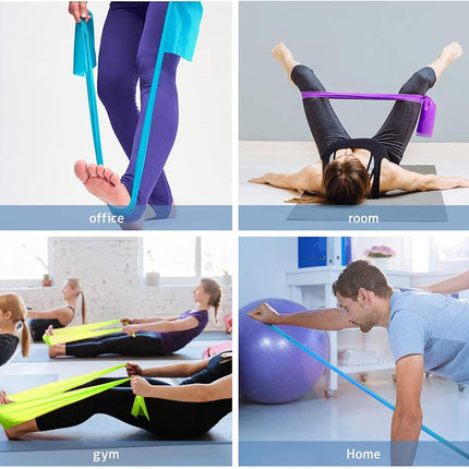 Resistance Bands Kits, Exercise for Yoga Fitness Workout Bands,TPE Elastic Band,Workout Pilates/Rehab/Fitness/Strength Training 2/4 Colors.