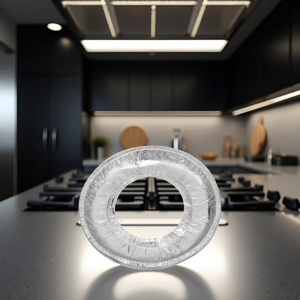 10 Pcs Round Aluminum Foil Stove Burner Covers Disposable Heavy Thick Quality Bib Liners Drip Pans Gas Range Top Protectors Accessories.