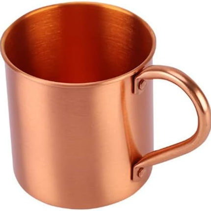 Moscow Mule Mug Pure Copper Without Inside Liner, Sports Straight Cup Handle for Cocktail Coffee Beer Milk Water.