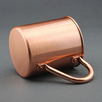 Moscow Mule Mug Pure Copper Without Inside Liner, Sports Straight Cup Handle for Cocktail Coffee Beer Milk Water.