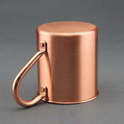 Moscow Mule Mug Pure Copper Without Inside Liner, Sports Straight Cup Handle for Cocktail Coffee Beer Milk Water.