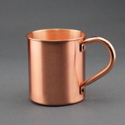 Moscow Mule Mug Pure Copper Without Inside Liner, Sports Straight Cup Handle for Cocktail Coffee Beer Milk Water.