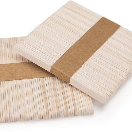 Petluno 100 Pieces Wooden Ice Cream Sticks, Wooden Ice Sticks, Wooden Sticks for Crafting, Wooden Sticks, Craft Sticks Wooden Spatula DIY Craft-114 mm x 9 2  114mm-100pcs.