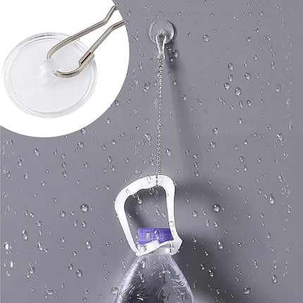 30 Pieces Clear Self-Adhesive Ceiling Hooks, No-Drill Ceiling Hooks, Sticky Hooks with Flagpole Clips for Bedroom, Bathroom, Kitchen, Bedroom Wall, Carnival Item.