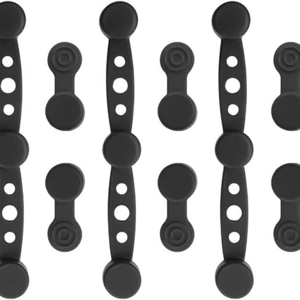 Magnetic Silicone Straps for Air Fryers, 12 Pieces Baking Paper Fastening Straps, Magnetic Silicone Straps for Cooking and Baking in the Air Fryer Black Round.