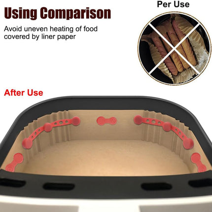 Magnetic Silicone Straps for Air Fryers, 12 Pieces Baking Paper Fastening Straps, Magnetic Silicone Straps for Cooking and Baking in the Air Fryer Black Round.