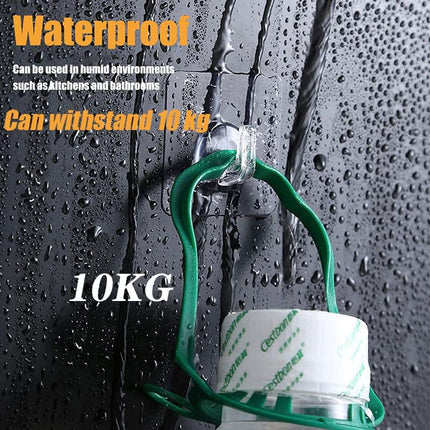 Magic Hook 24 Pieces Adhesive Hooks Clear Multi-functional Clear Self-Adhesive with Scraper, Transparent Waterproof Wall Hooks for Kitchen Bathroom Window Door Wall Caravan Hanger A.