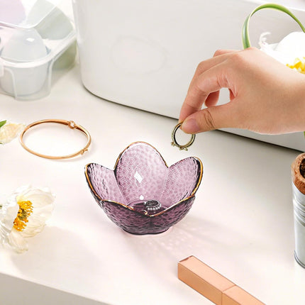 Gifts For Women Trinket Dish Unique Birthday New Home Her Jewellery Tray Cute Room Decor Aesthetic Bedroom Accessories Ring Holders Small Friendship Christmas House Warming Purple-9cm.