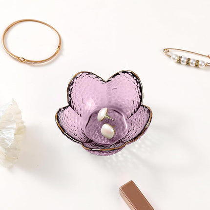 Gifts For Women Trinket Dish Unique Birthday New Home Her Jewellery Tray Cute Room Decor Aesthetic Bedroom Accessories Ring Holders Small Friendship Christmas House Warming Purple-9cm.