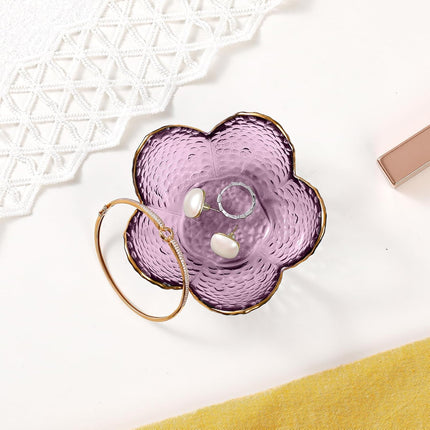 Gifts For Women Trinket Dish Unique Birthday New Home Her Jewellery Tray Cute Room Decor Aesthetic Bedroom Accessories Ring Holders Small Friendship Christmas House Warming Purple-9cm.