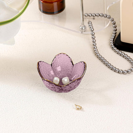 Gifts For Women Trinket Dish Unique Birthday New Home Her Jewellery Tray Cute Room Decor Aesthetic Bedroom Accessories Ring Holders Small Friendship Christmas House Warming Purple-9cm.