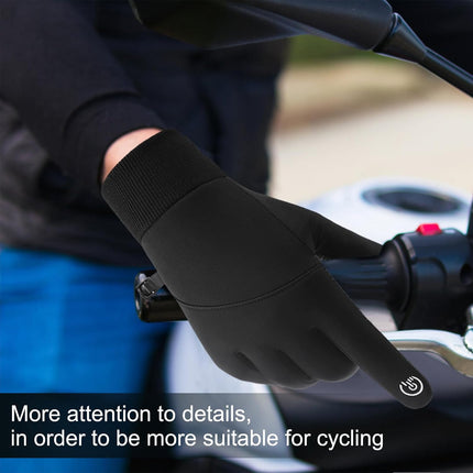 Petluno Winter Warm Gloves, Windproof Water-Resistant Thermal Gloves Anti-slip Touch Screen Cycling for Men Women Hiking Climbing Riding Bike Outdoor Sports Black M.