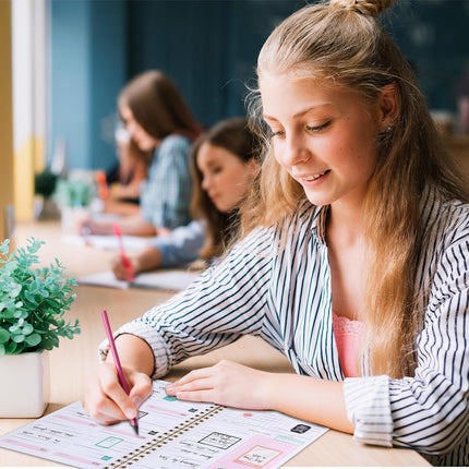 To Do List Notebook, A5 Weekly Planner Undated, Planning Pad Checklist Productivity Organizer 52 Pages for Students, Work, Fitness (Pink) Pink.