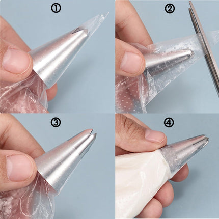 100 Pcs Disposable Piping Bags 12 Inches Medium--Piping Bags, Icing Bags, Cake Decorating Icing Bag, Disposable Bags, Strong Bag for Cake Cupcake Dessert Cookies Decoration..