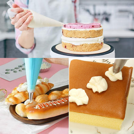 100 Pcs Disposable Piping Bags 12 Inches Medium--Piping Bags, Icing Bags, Cake Decorating Icing Bag, Disposable Bags, Strong Bag for Cake Cupcake Dessert Cookies Decoration..