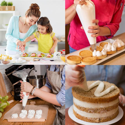 100 Pcs Disposable Piping Bags 12 Inches Medium--Piping Bags, Icing Bags, Cake Decorating Icing Bag, Disposable Bags, Strong Bag for Cake Cupcake Dessert Cookies Decoration..